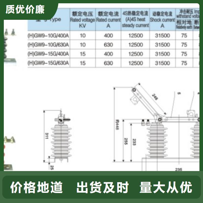 【隔离开关/隔离刀闸】FGW9-10/400A