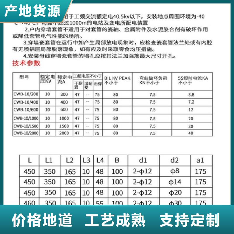 【穿墙套管】CWW-10KV/2500-4